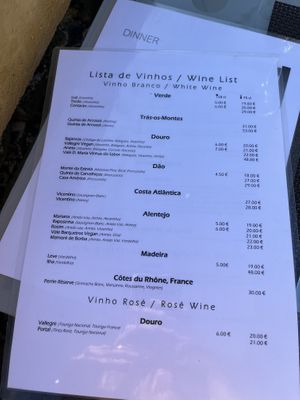 Wine list   at Estalagem Ponta Do Sol in Ponta Do Sol