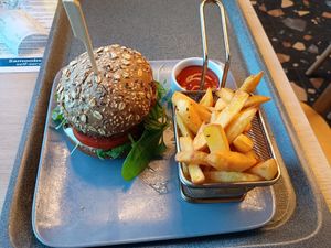 Vegan burger at KRK - Sky Lounge  in Balice