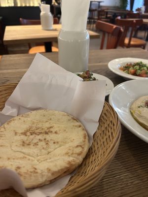 pita breadd  at The Hummus Workshop in Vienna