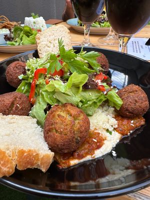 Vegan falafel bowl at Manna Bistro in Samorin