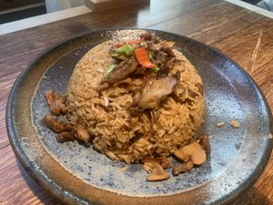 Mushroom fried rice  at Juezhengjing Vegetarian Restaurant - Minsheng Street Store - 觉正净素食 民生街店 in Kunming
