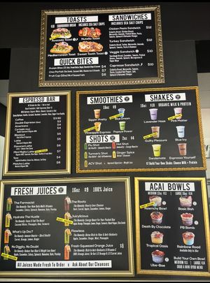 Full Menu  at Rawbry in Las Vegas