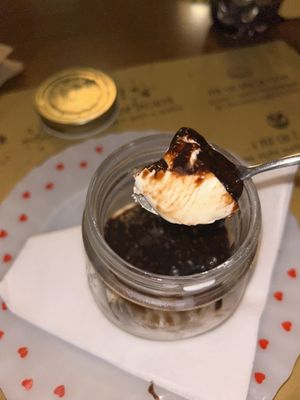 Vegan Panna cotta con cioccolato fondente   at Come a Casa in Buggiano