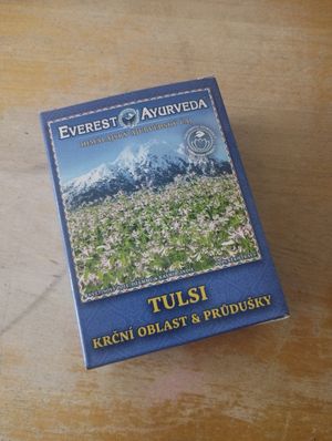 Tulsi tea for 🫁 at Sluníčko in Prague