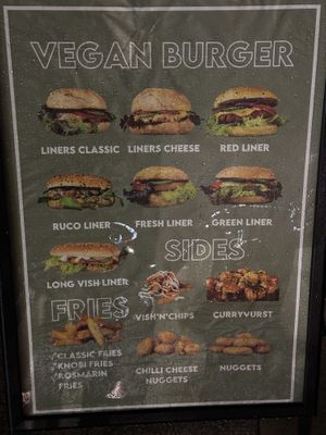 Speisekarte  at Liners Food in Hannover