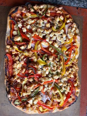 Pizza at AVAM in Auroville