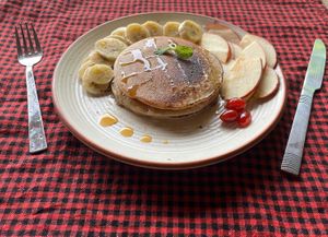 Pancakes  at AVAM in Auroville