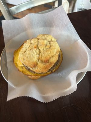 Sausage egg and cheese sandwich  at Moody Mike's Cafe in Lexington