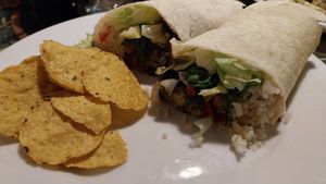 Burrito at Cafe Hood in Banos