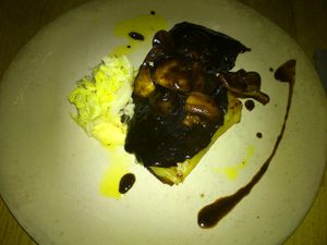 Smoked Field Mushroom
(My camera takes horrible pictures, but the dish was amazing and it looked really nice!) at Oak in Bath