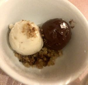 Sourdough ice cream   at Oak in Bath