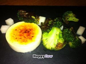 Broccoli florets with cauliflower pannacotta and pickled kohlrabi  at Oak in Bath