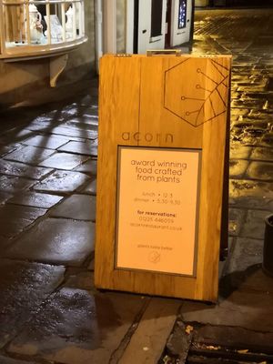 Entrance and sign at Oak in Bath