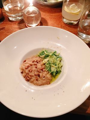 Pine nut risotto - taster plates  at Oak in Bath
