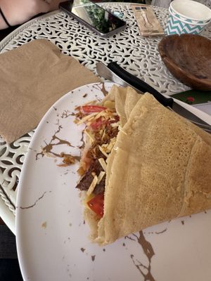 Beyond meat burger crepe   at Crepa And You in Kos
