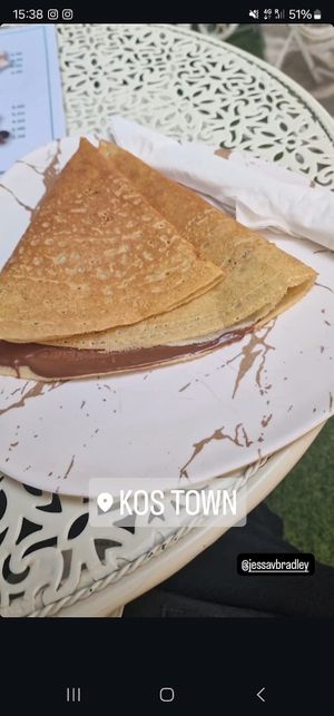 Vegan crepe with vegan Nutella at Crepa And You in Kos
