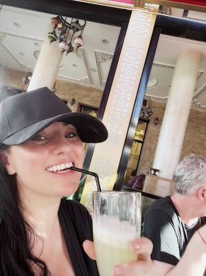 Fresh sweet lemon juice at Agha Acham in Rabat