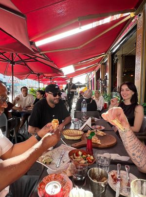 Outside seating, has inside as well at Agha Acham in Rabat