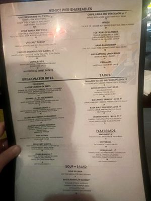 Menu  at Nalu Vida - Venice Beach in Los Angeles