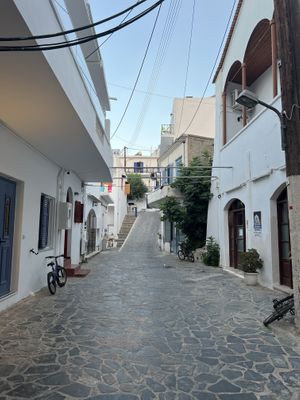 It’s on a parallel street to the main one  at Mapkoe & Nikh in Crete