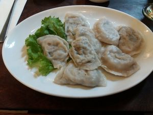 Mushroom dumplings at Vitking House II in Phnom Penh