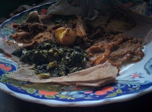 Combo platter for two at Ghenet in Brooklyn