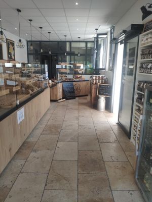 Vitrines at Boulangerie M in La Rochelle