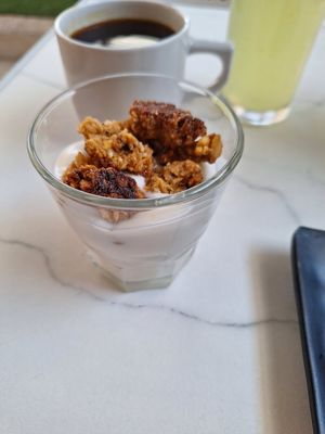 Yoghurt vegano con nueces para acompañar at Corazón de Concha in San Andres Cholula