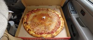 Large vegan void pizza at Sizzle Pie in Eugene