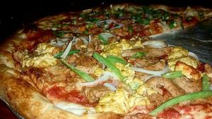 Half and half! at Sizzle Pie in Eugene