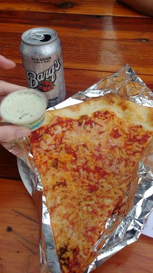 Vegan void slice and vegan ranch at Sizzle Pie in Eugene