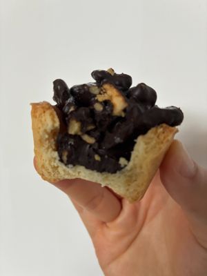 Chocolate walnut tart at Kapok Vegetarian Bakery in Taipei