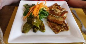 Grilled polenta with vegetables. at Soul Kitchen - Creatività Vegetale in Turin