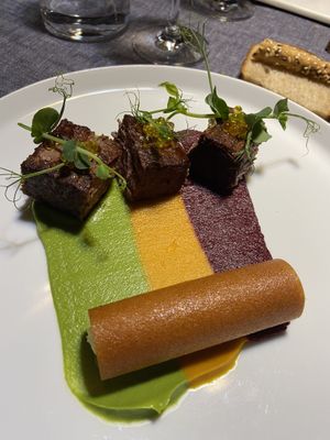 Il massimo - redefine meat su creme con cannolo di patata   at Soul Kitchen - Creatività Vegetale in Turin