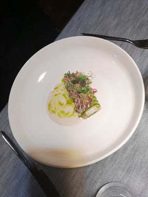 ROTOLANDO VERSO EST: Cremoso alla Greca, Tofu, Ananas, Cetriolo, Avocado, Sesamo, Coriandolo at Soul Kitchen - Creatività Vegetale in Turin