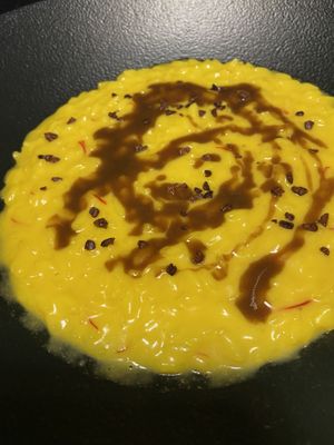 Risotto zafferano e crema di porcini   at Soul Kitchen - Creatività Vegetale in Turin