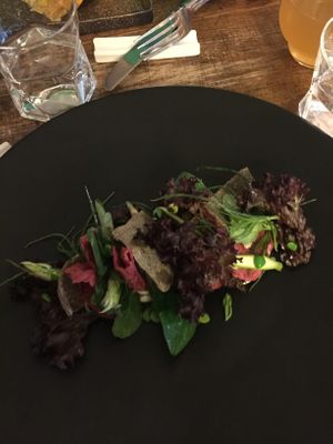 Amazing, light and fresh salad with a pretty cool use of tempeh. at Soul Kitchen - Creatività Vegetale in Turin