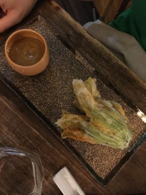 Looks simple but the flavour was exquisite! Very cool take on the pumpkin flower classic at Soul Kitchen - Creatività Vegetale in Turin