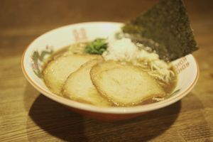 ​​​​A rich soy sauce ramen inspired by traditional Japanese ramen,

made by blending "tamari soy sauce" into a broth that has been

carefully simmered for a day using v at NEOShinjuku Atsushi in Tokyo