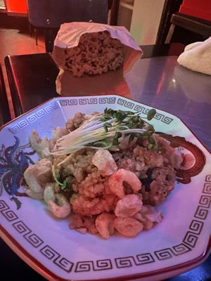 Rice with vegan shrimps   at NEOShinjuku Atsushi in Tokyo