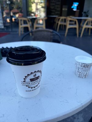 non-dairy milk (oat milk) americano  at Center Coffee House in Goreme