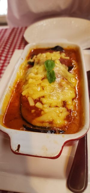 PARMIGIANA MELANZANE at Salva D'or Italian Restaurant & Pizzeria in Tauranga
