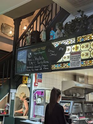 Vegan specials on board at Mama's & Leonies in Sheffield