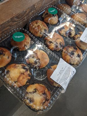 Mini Vegan Blueberry muffins at Whole Foods Market in Oxnard