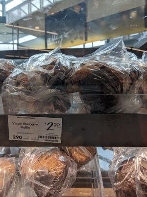 Vegan Blueberry muffins at Whole Foods Market in Oxnard