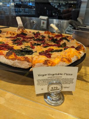 Vegan pizza by the slice at Whole Foods Market in Oxnard