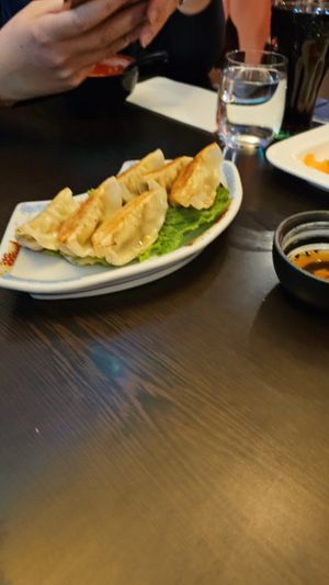 Vegetable gyoza at Yes Sushi in Edinburgh