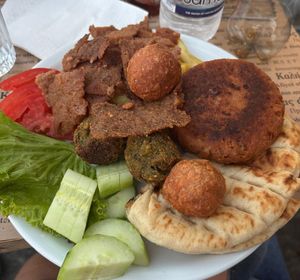 Mixed plate at Gyros Chania in Crete
