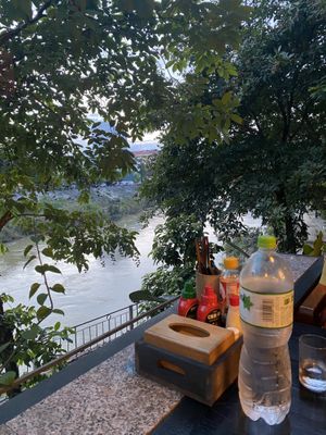 River view  at Ha Giang Vegetarian Restaurant in Ha Giang