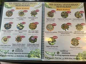 Menu  at Ha Giang Vegetarian Restaurant in Ha Giang